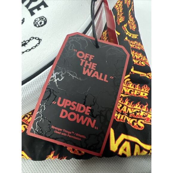 Vans Stranger Things Custom Hellfire Club Classic SlipOn Men\'s 8 Women’s 9.5 NWT